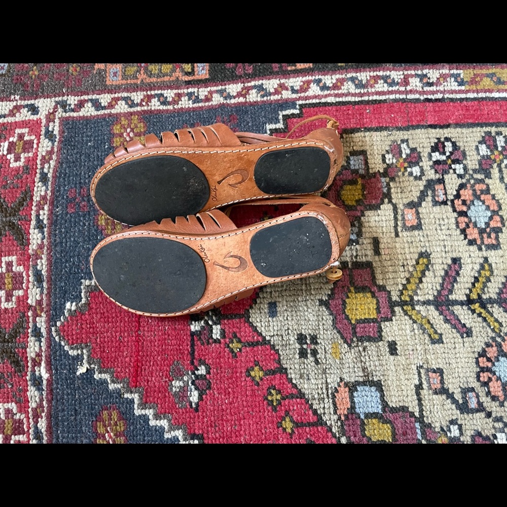 Leather sandals with ankle tie - Picture 4 of 4
